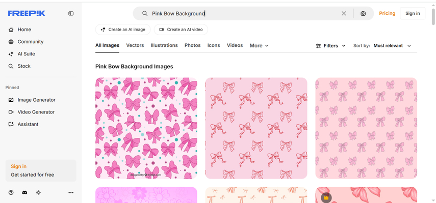 pink bow background