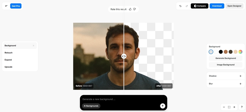 ai background remover pixelcut feature