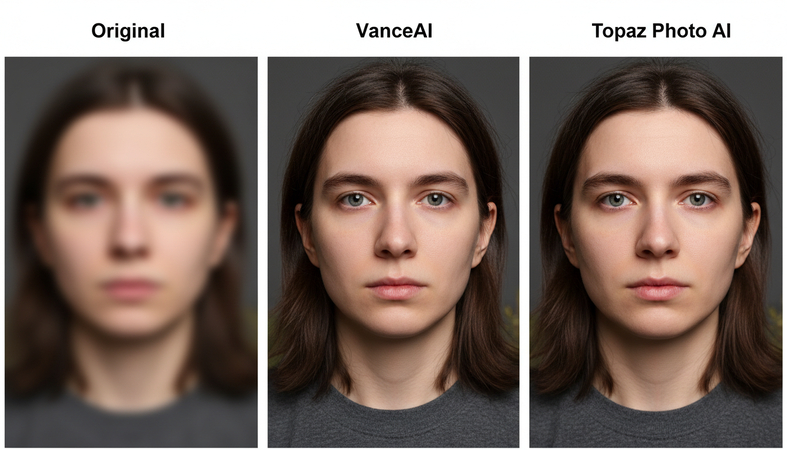 Portrait photo before AI enhancement