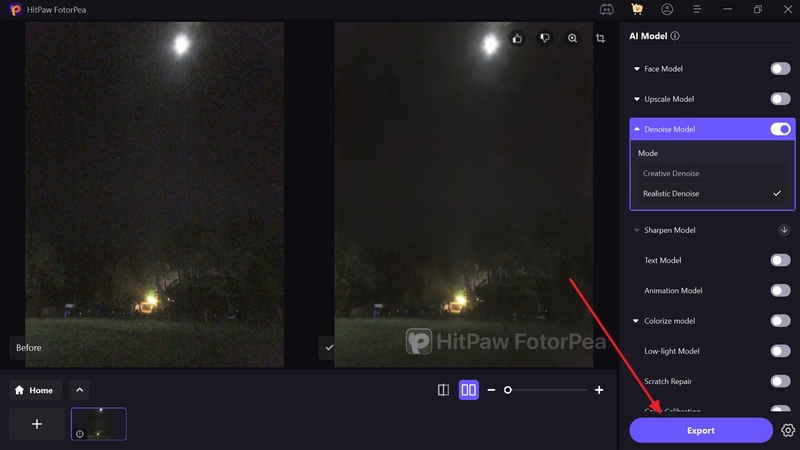 export image to device from fotorpea