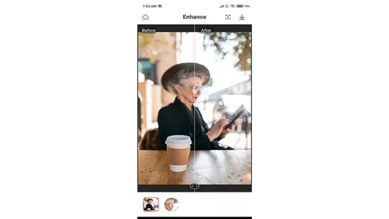 ai image enhancer mobile processing