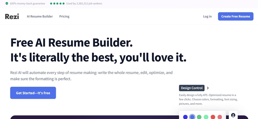best ai resume builder rezi