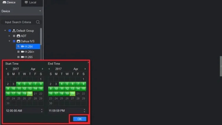 setting the cctv recording date and time