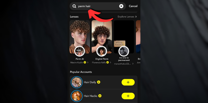 snapchat perm try on filter