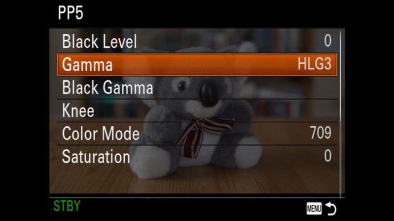 apply hlg and cine profiles