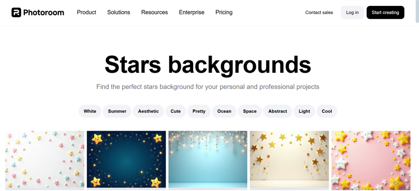 star glowing ai photoroom