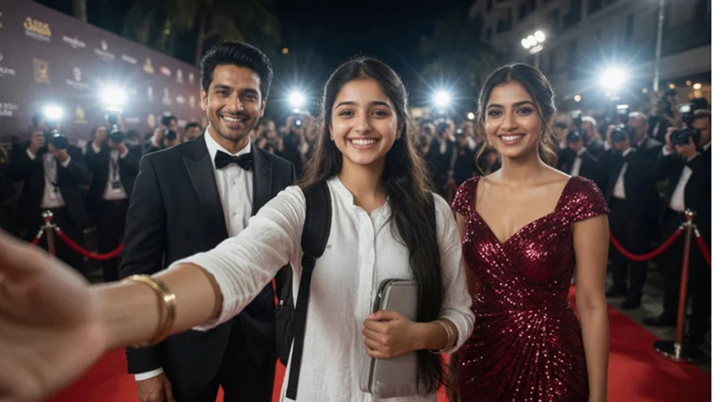 star moment selfie with celebrities cannes ai edit