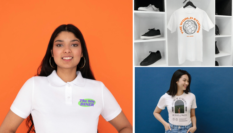 t-shirts & product mockups