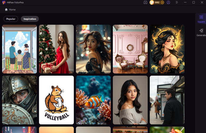 tap on the text to image icon