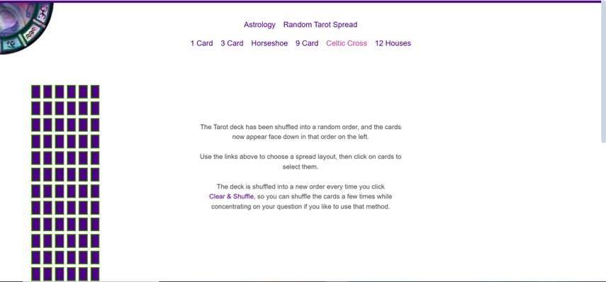 tarot card generator