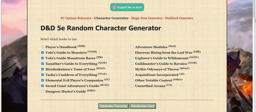 tetracube character personality generator