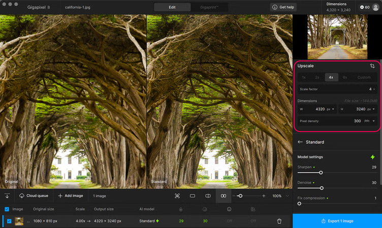 topaz gigapixel ai image upscaler