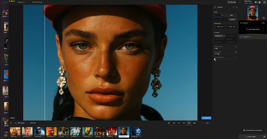 Topaz Photo AI interface