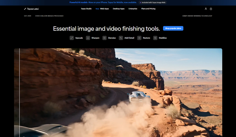 Topaz Photo AI image enhancement software interface