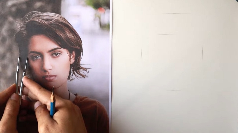 image into drawing track facial features