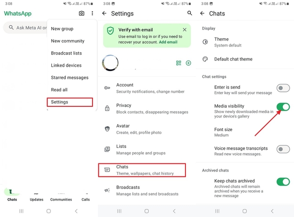Android WhatsApp圖片設定