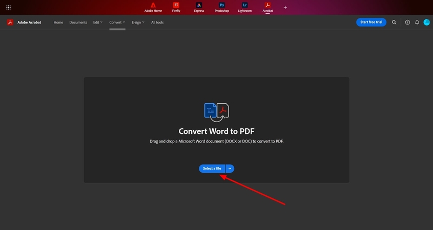 upload file in adobe online