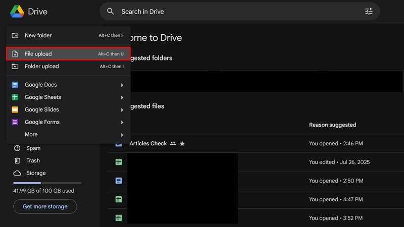 upload word in google drive