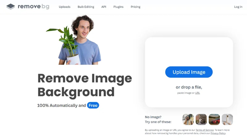 uploading a real estate marketing image to remove.bg