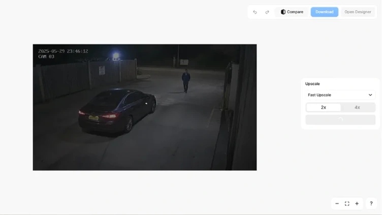 automatically upscaling a cctv image
