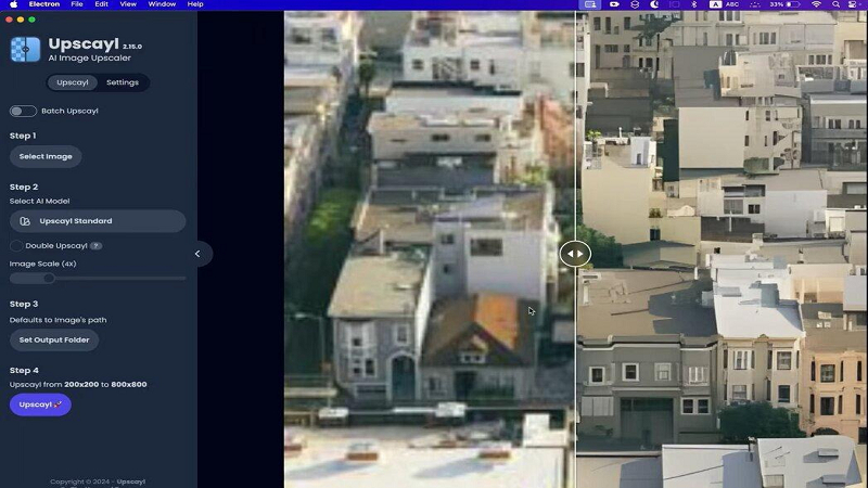 Upscayl free AI image upscaler