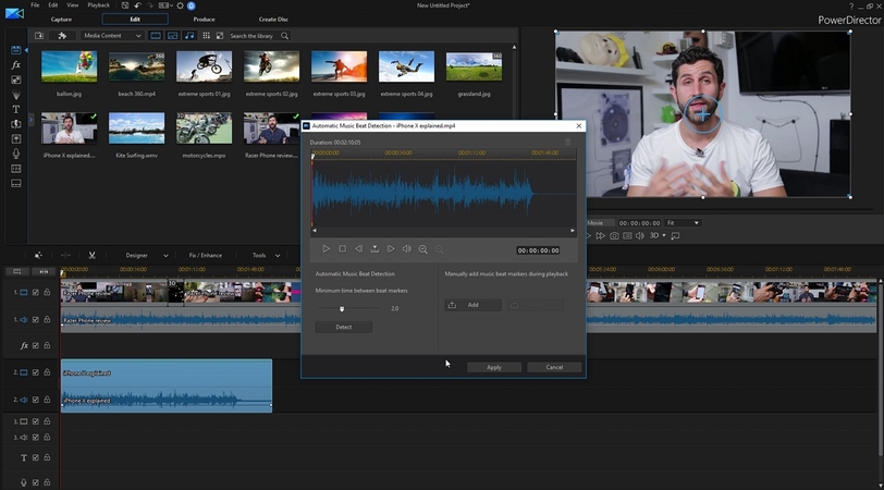 upscale content with powerdirector