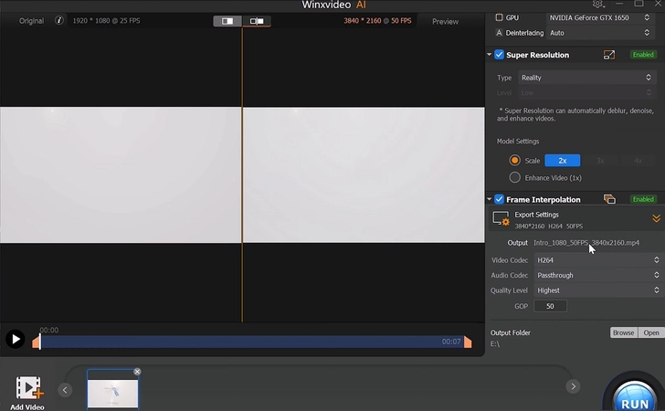 winx video ai software improve quality