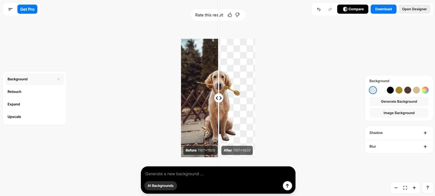 pixelcut ai online tool remove background