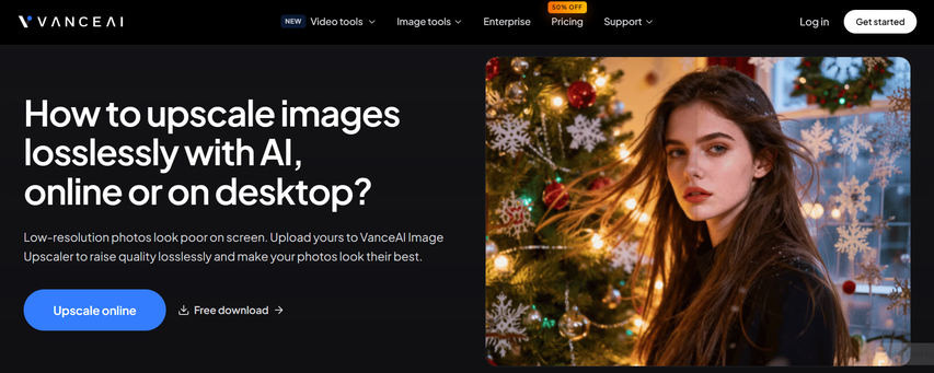 VanceAI Image Upscaler interface for image enhancement
