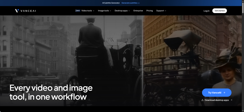 VanceAI online image enhancement platform
