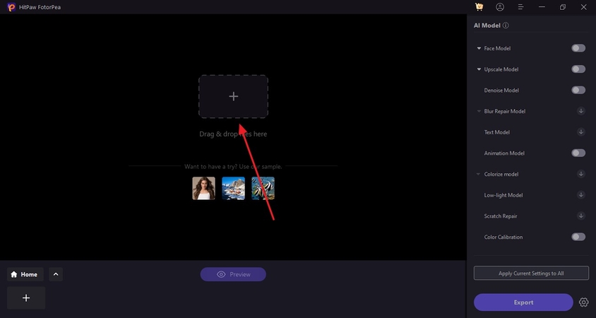 import images to interface