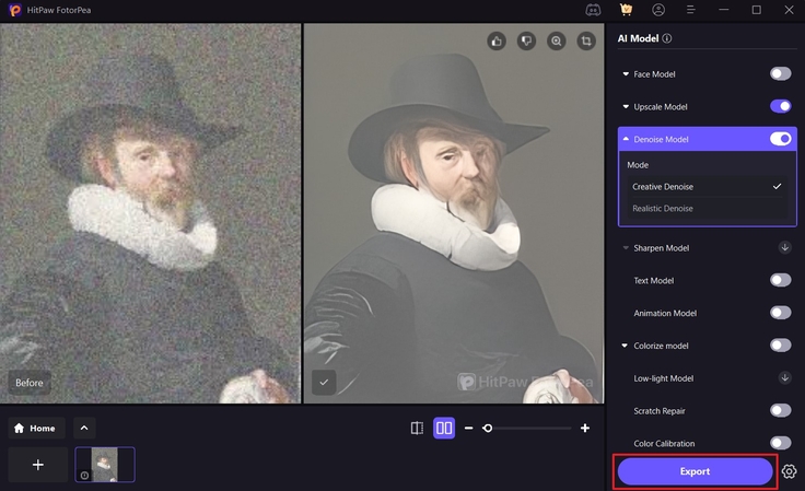 export enhanced images to device