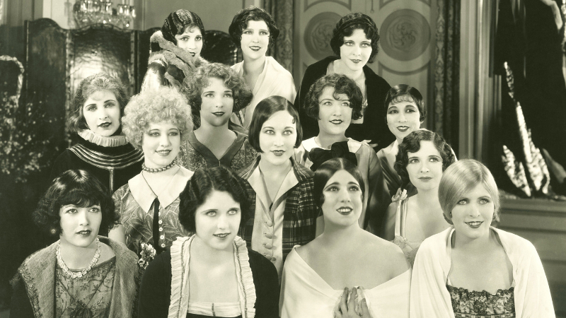 vintage photo of women celebrating international women's day