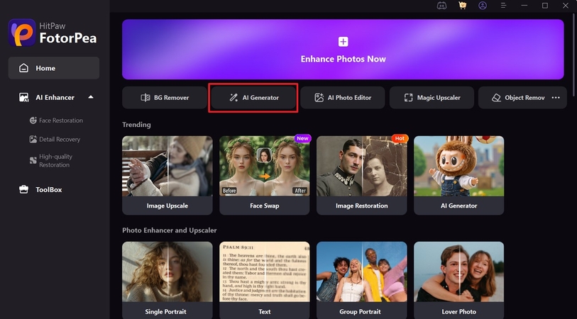 launch fotorpea ai generator tool