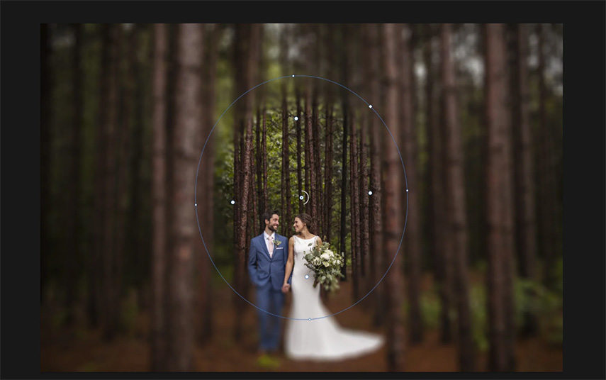 ajuster la zone de flou