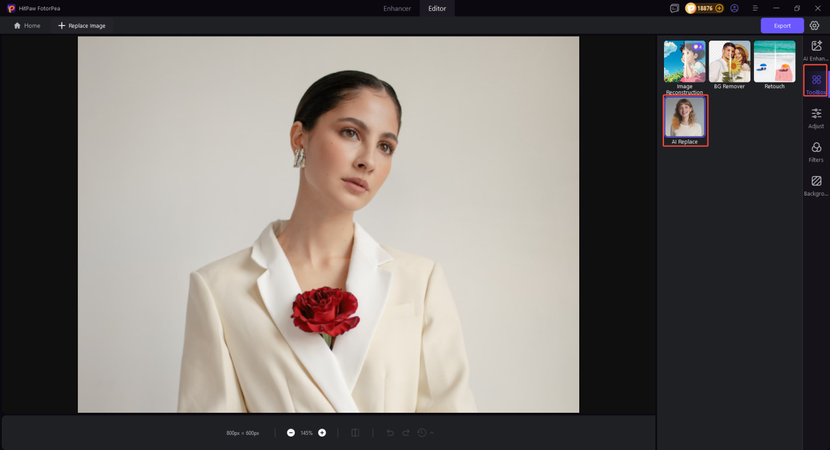 click on ai replace