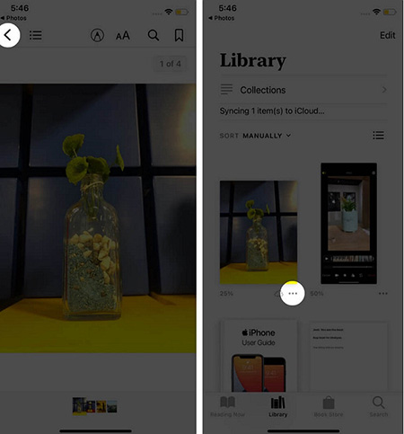 Step 3 to Books Convert JPG to PDF on iPhone