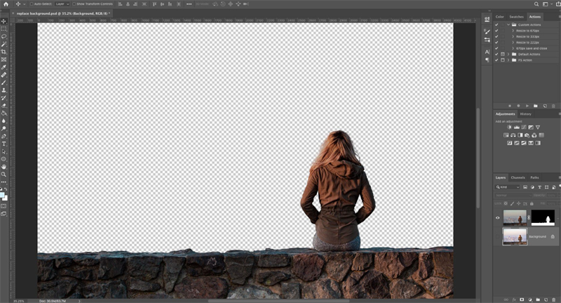 change background in photoshop