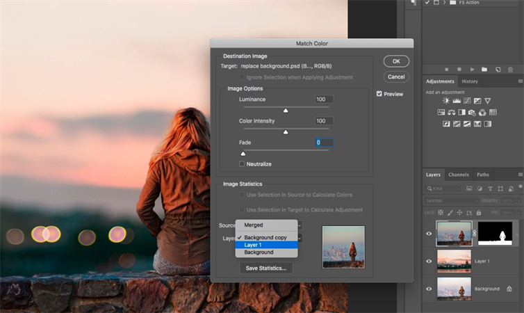 how to change background of photo in photoshop