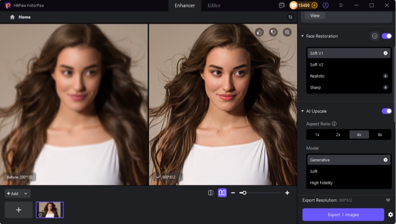 select the best ai model to upscale without photoshop