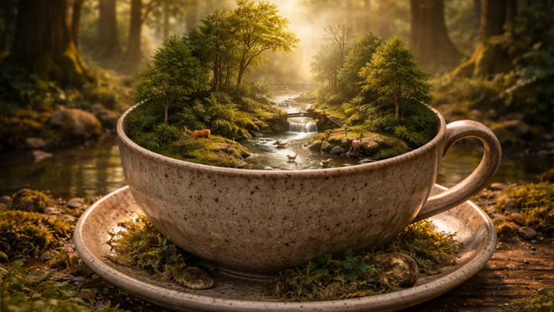 tiny world ai forest scene