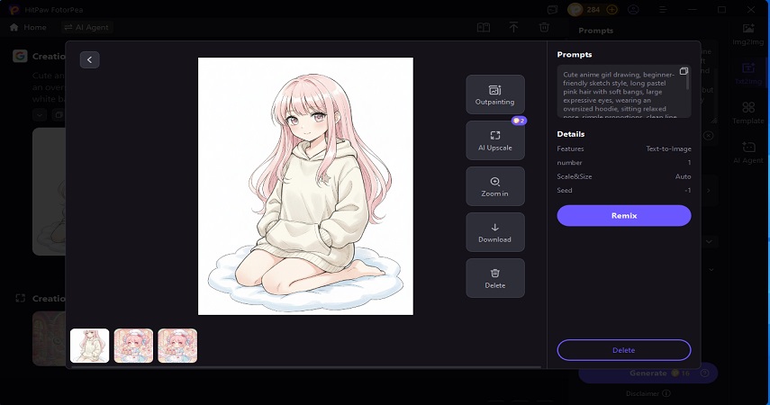 Girl drawing ideas FotorPea