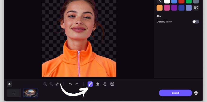 remove id photo background with hitpaw photo ai