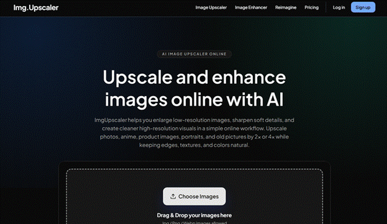 أداة ImgUpscaler لترقية الصور عبر الإنترنت لتحسين دقة الصورة