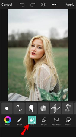 iphoneでpicsartの背景透過の方法