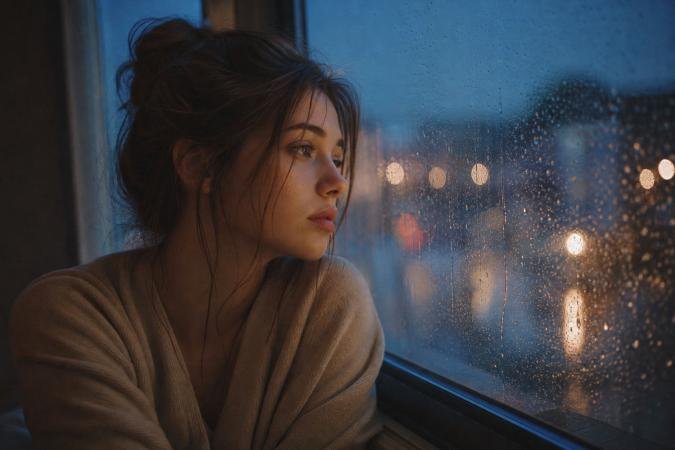 lofi dusk filter rainy window