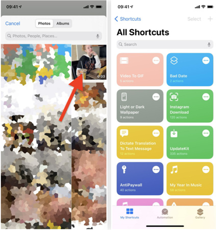 steps on how to convert mp4 to gif on ios