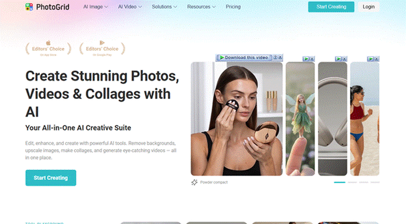 photogrid ai photo enhancer app for mobile editing