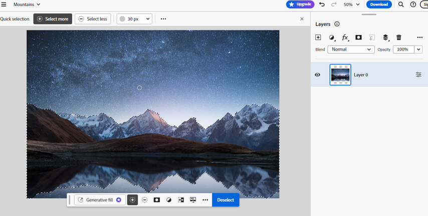 générer automatiquement un arrière-plan avec Photoshop