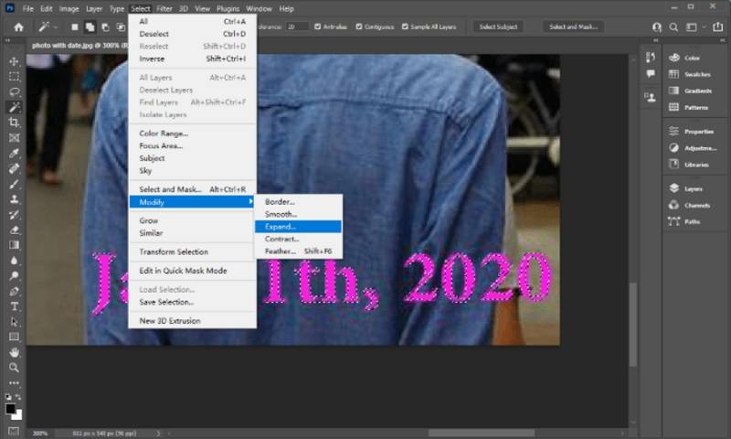 datum aus bild entfernen photoshop